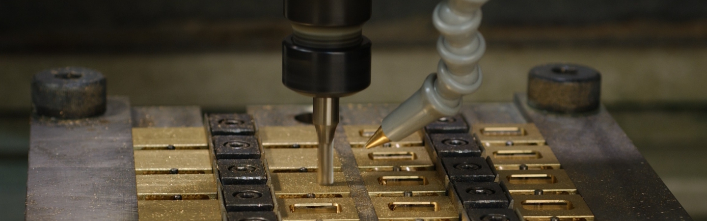 Metal cutting milling operation with micro-dispensing
