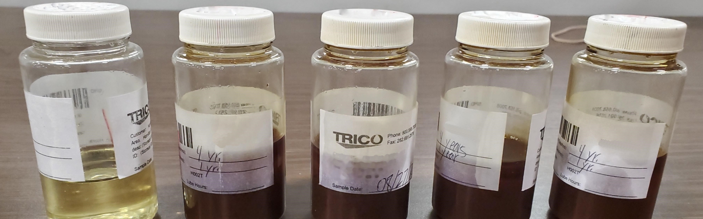 Low oil sample volume in bottle