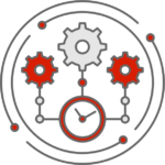 lifecycle with gears and clock